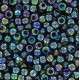 Toho rocailles 8/0 rond Transparent-Rainbow Olivine - TR-08-180